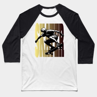 Golden Hour Skateboard Shove-it Baseball T-Shirt